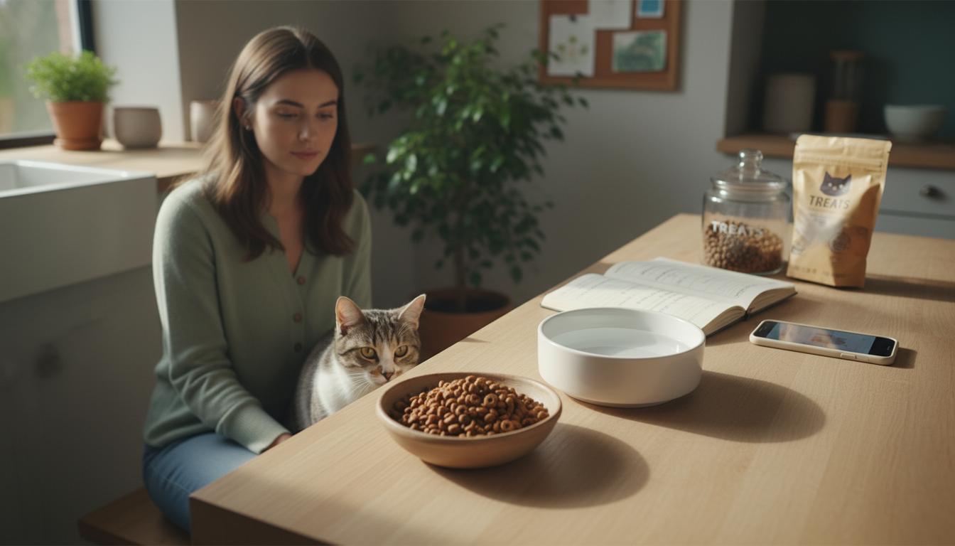 Daily Cat Feeding Checklist: Portions, Water, Notes