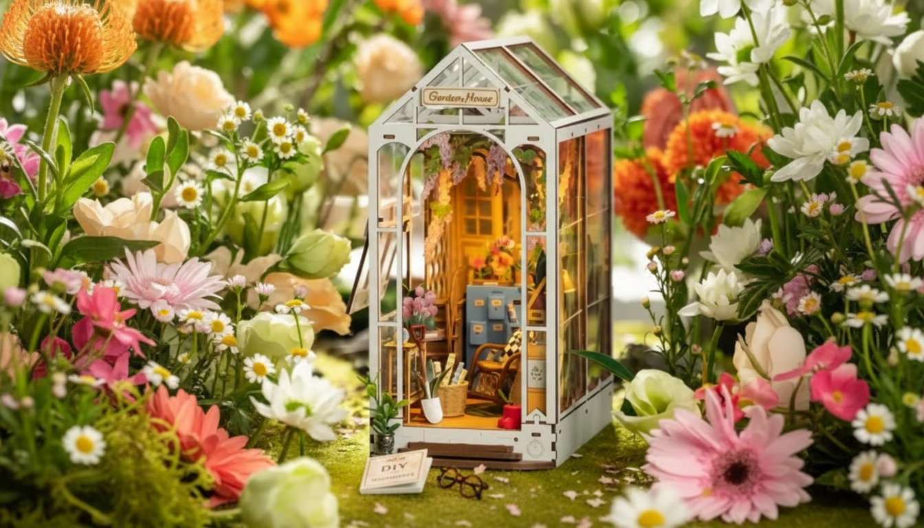 Garden House Book Nook DIY Kit: Build a Mini Greenhouse